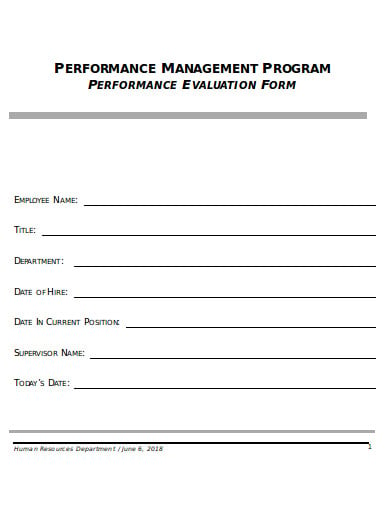 performance management program form