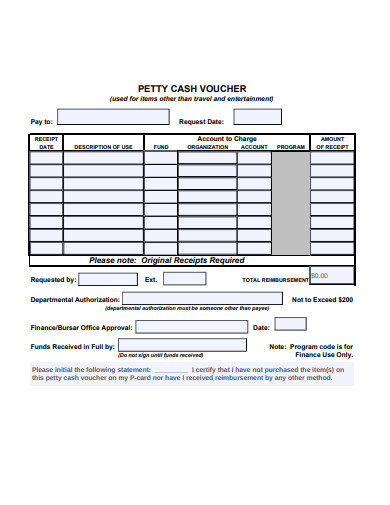 petty cash voucher form template