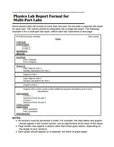 Lab Report Template Pdf