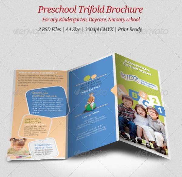 preschool trifold brochure