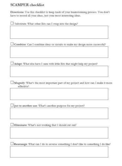 printable brainstorming checklist template