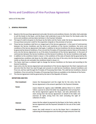 printable terms agreement template