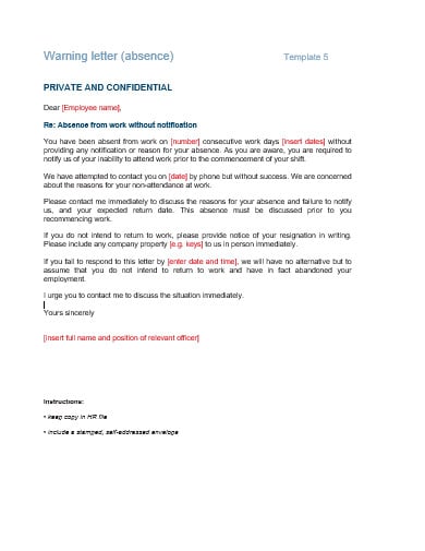 privacy company warning letter template