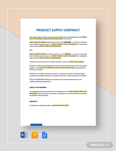 product-supply-contract