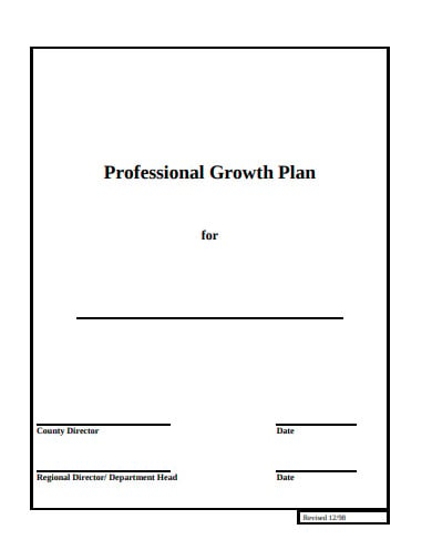 professional growth plan form