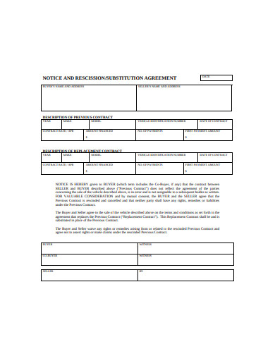 professional notice agreement template