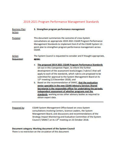 program performance management