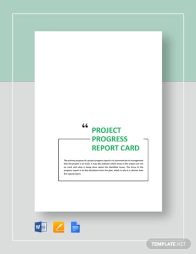 progress report card template