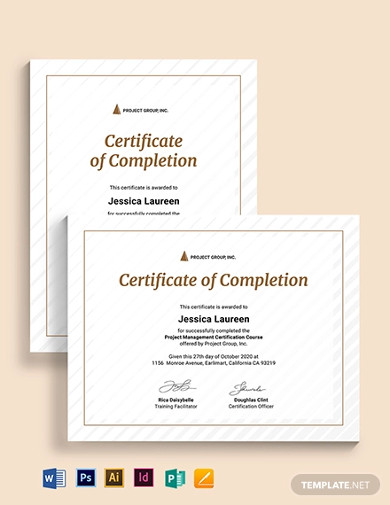 project-management-certificate-template