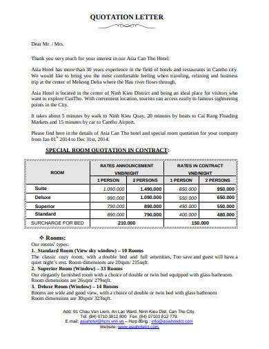 Quotation Note Card Example 11+ Quotation Letter Templates in Google Docs | Word | Page | PDF