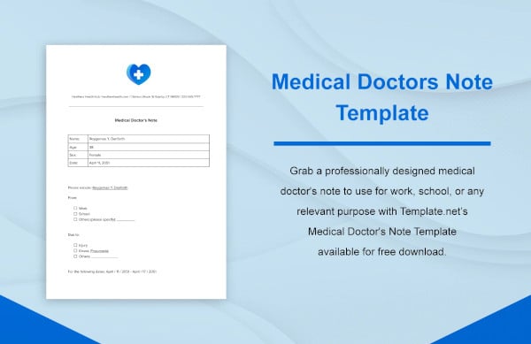 real doctors note for work pdf free