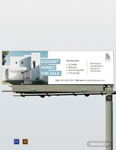 real estate billboard banner template