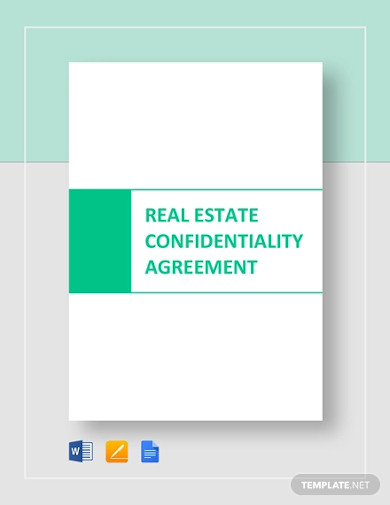 real estate confidentiality agreement template