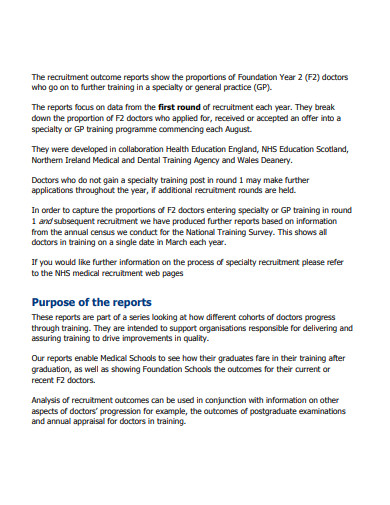 recruitment outcome report template