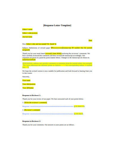 15+ Response Letter Templates in Google Docs | Word | Pages | PDF
