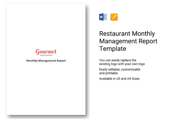 restaurant-monthly-management-report-template