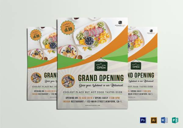 restaurant grand opening flyer 1