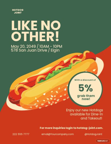 retro fast food flyer template