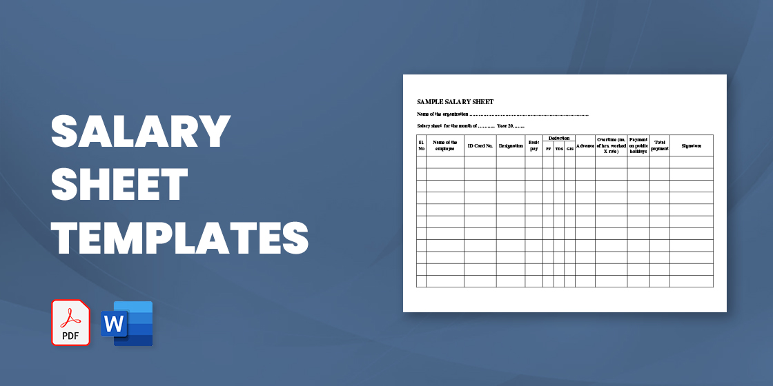 Salary Sheet Excel Template