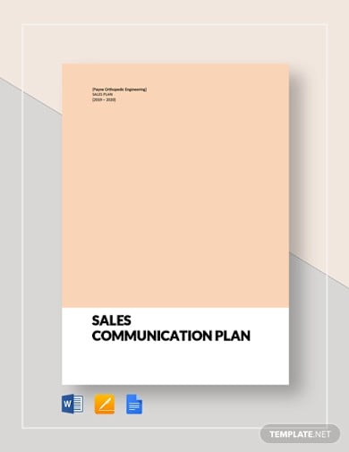 sales communication plan template