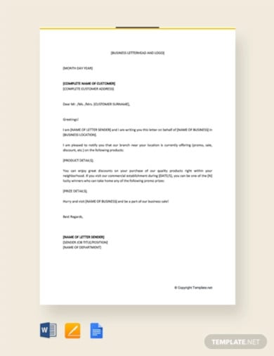 sales-promotion-letter-to-customer-template