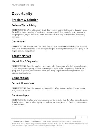 sample business plan template