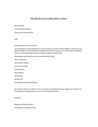 13+ Relocation Letter Templates in Google Docs | Word | Pages | PDF