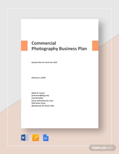 sample commercial photography business plan template