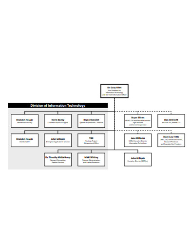 sample division it organizational chart