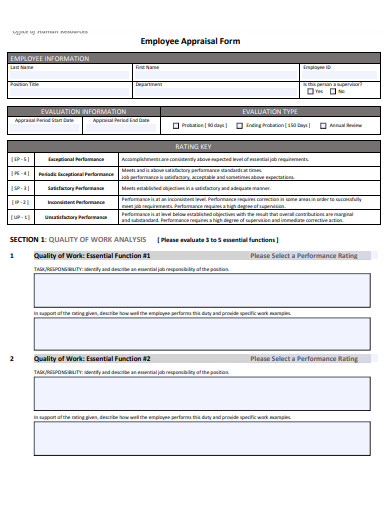 11+ Employee Appraisal Form Templates in Google Docs ...
