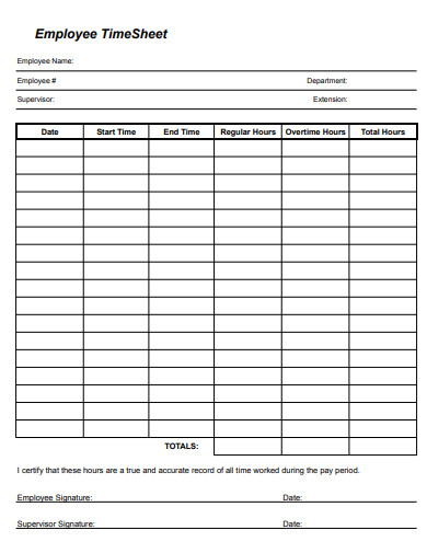 15+ Employee Timesheet Templates - Google Docs, Word, Pages, PDF | Free