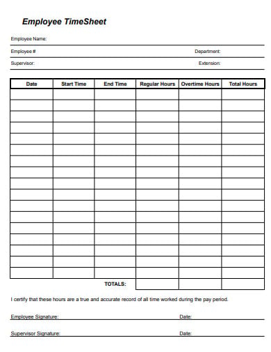 15+ Employee Timesheet Templates - Google Docs, Word, Pages, PDF | Free