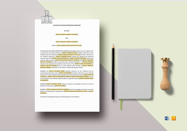 sample-exclusive-software-distribution-agreement-template