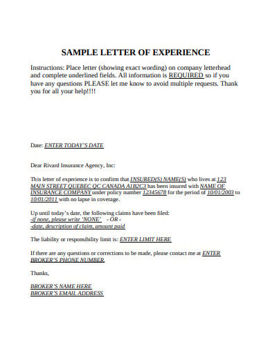 sample-experience-letter-template