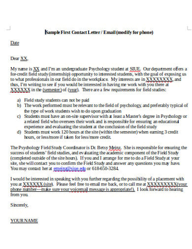 9  Contact Letter Templates Google Docs Word Pages PDF