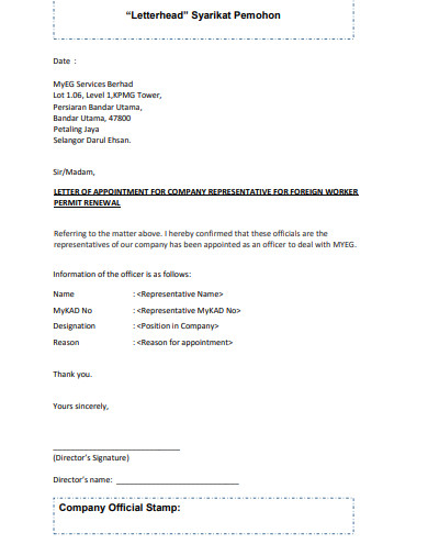 14+ Appointment Letter Templates - Google Docs, Pages, Word, PDF