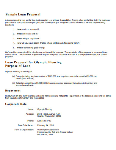 Bank Proposal Sample HQ Printable Documents