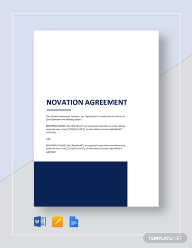 14+ Novation Agreement Templates - Google Docs, Word, Pages, PDF | Free ...