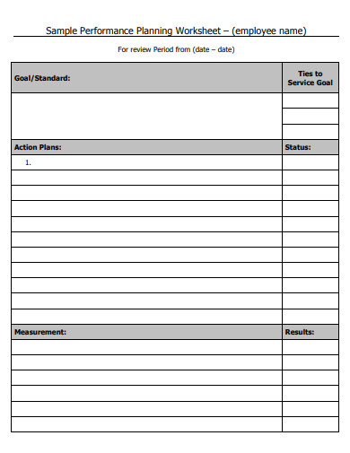 21+ Performance Worksheet Templates in Google Docs | Word | Pages | PDF