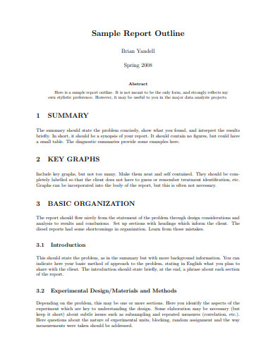 11+ Outline Report Templates In Google Docs 