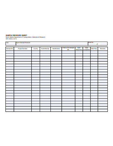 sample sheet template
