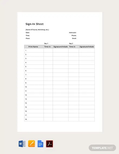 Free 21  Sign Up Sheet Templates in Google Docs Google Sheets Word