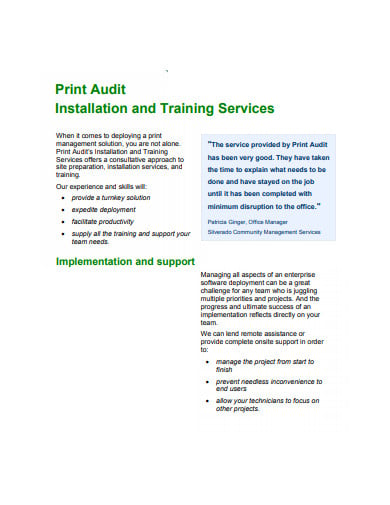 sample-training-audit-template