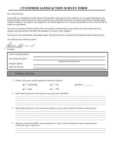 satisfaction form in pdf