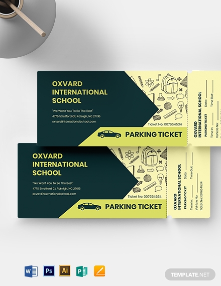 school parking ticket template 1