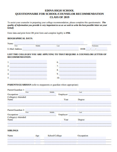 13+ School Questionnaire Templates - Google Docs, Word, Pages, PDF