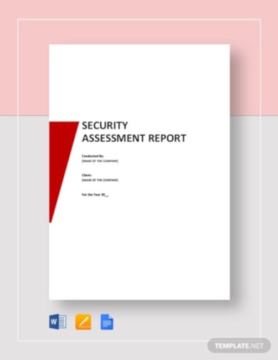 security assessment report template