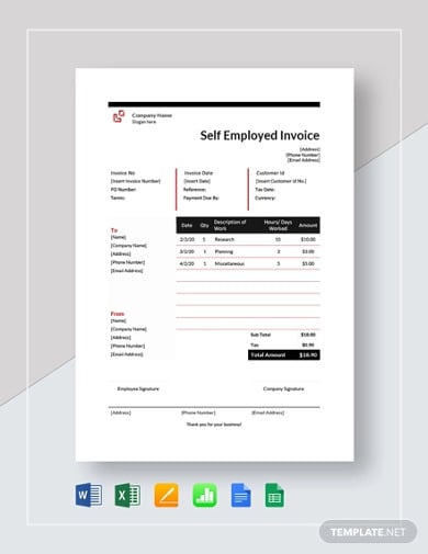 21+ Invoice Template Hourly PNG