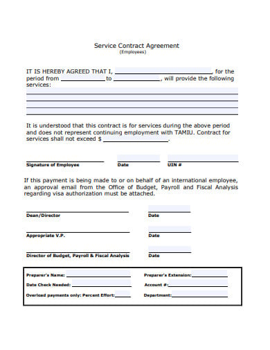 service agreement contract template