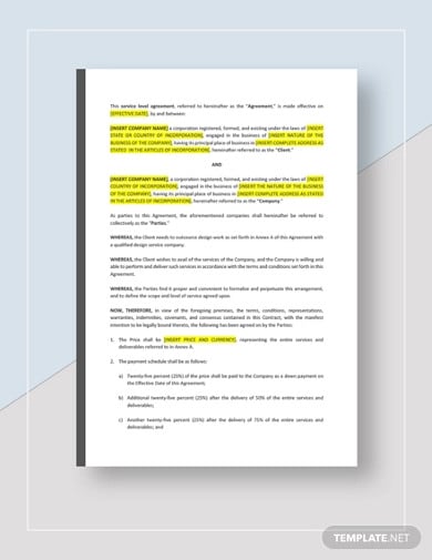 service-level-agreement-contract-template